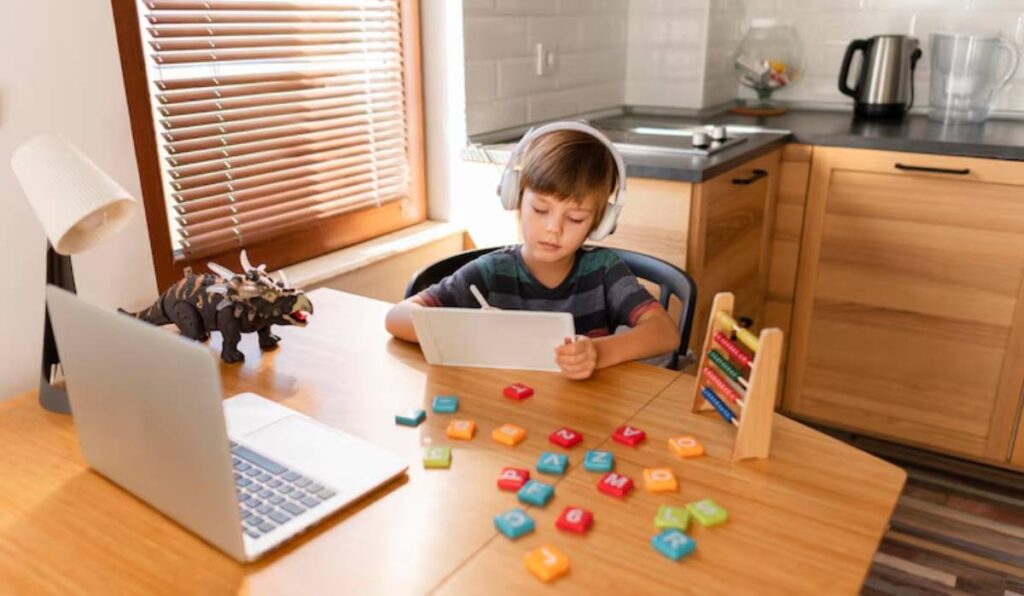 Homeschooling a child with ADHD using flexible seating and focus tools